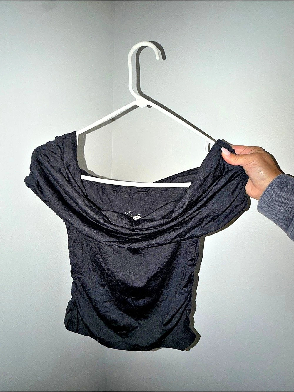 Black Off Shoulder Top